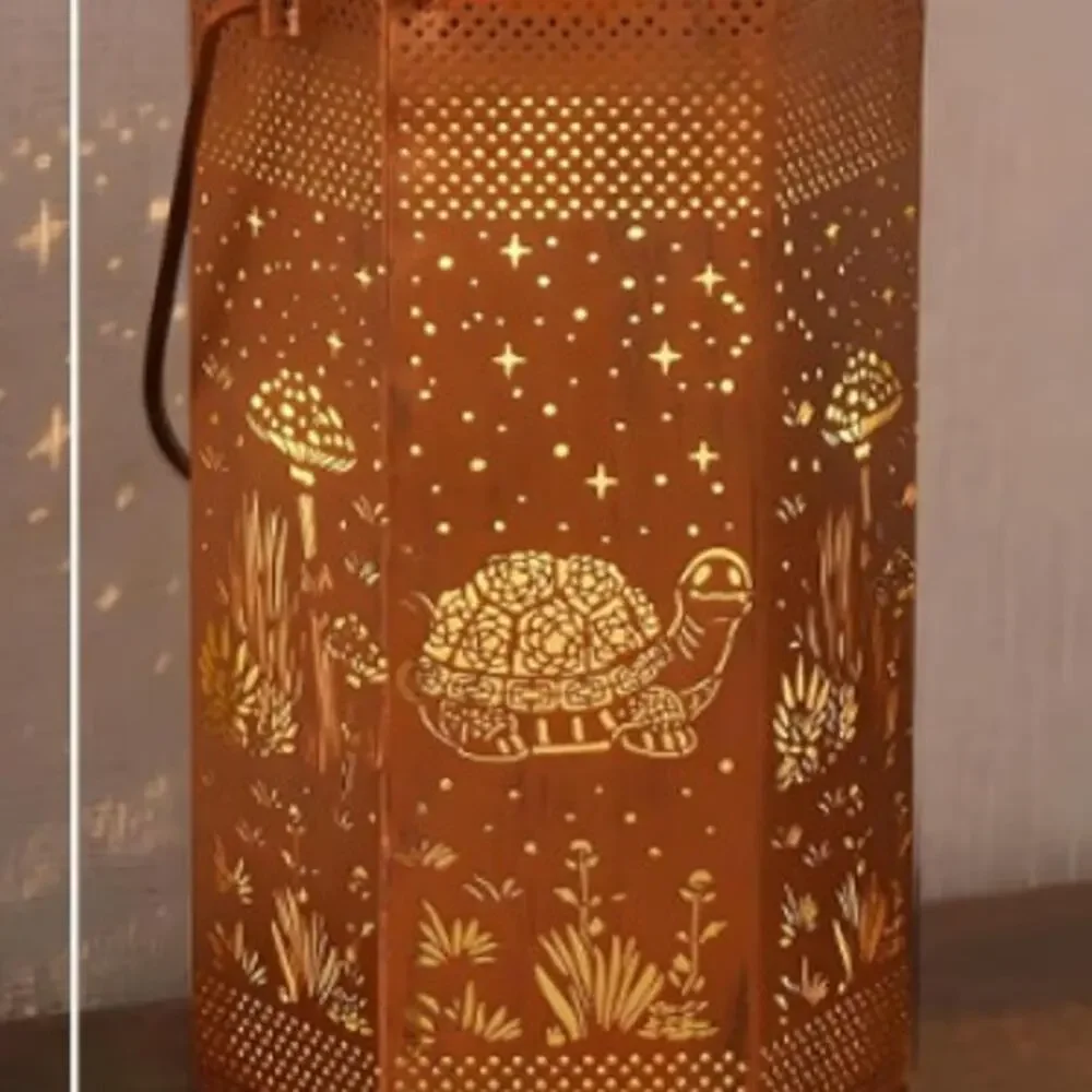 Turtle design Solar Lanterns Outdoor Waterproof Hanging Solar Lights Metal